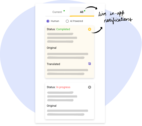 Live In-app notification