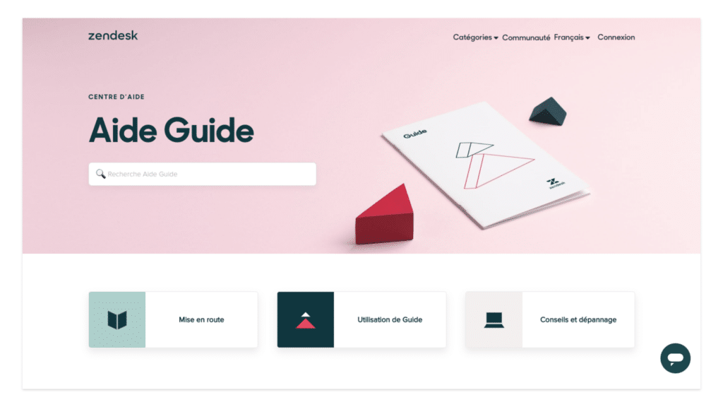 Zendesk Guide help center in Français