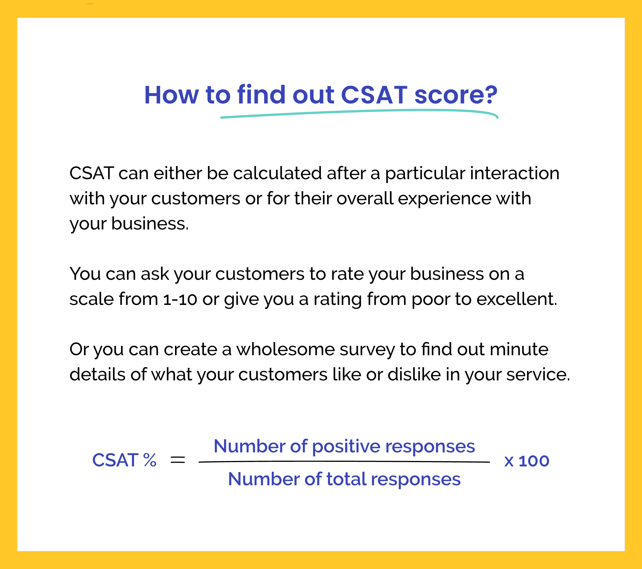 CSAT Score Calculation