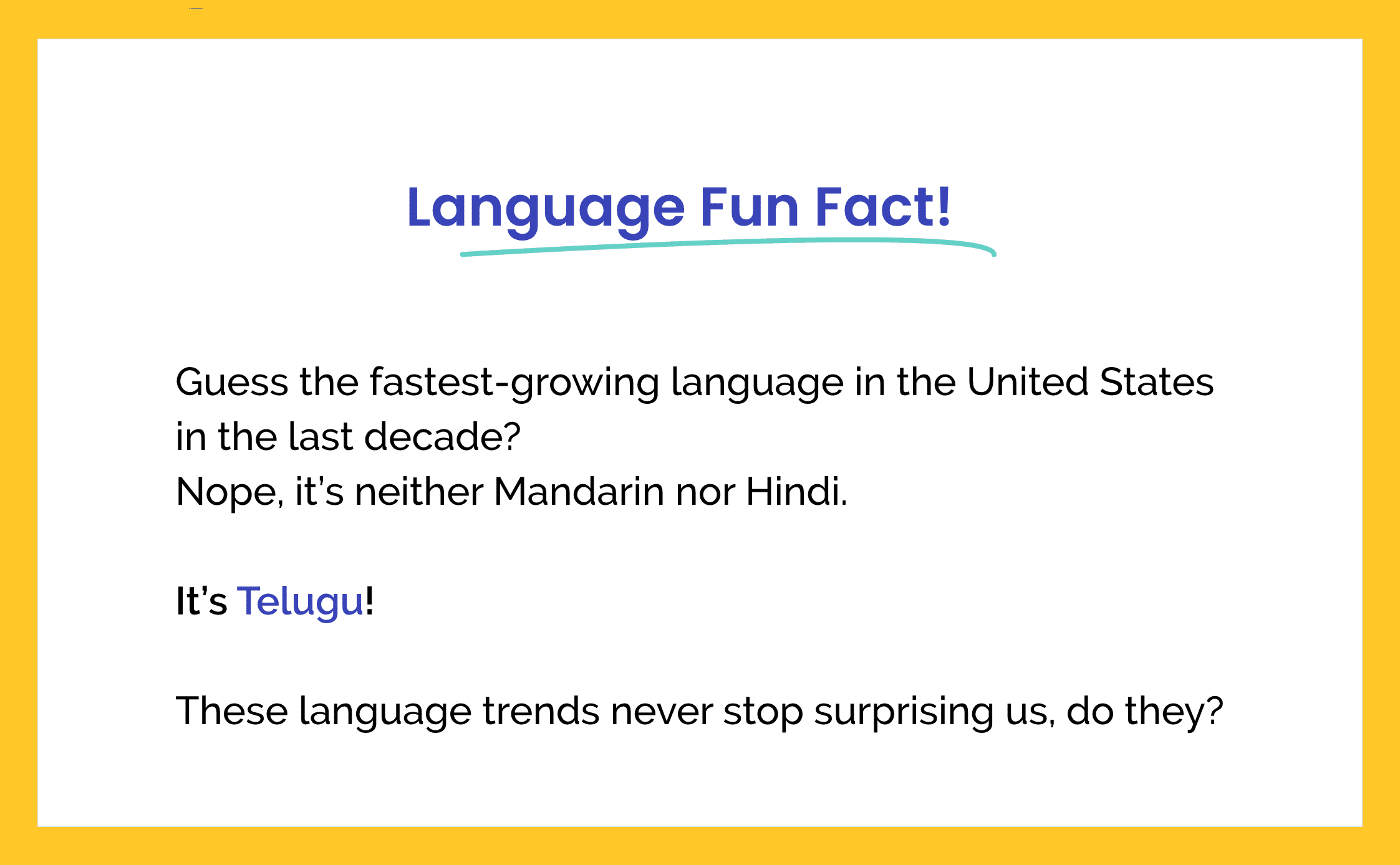 Language fact